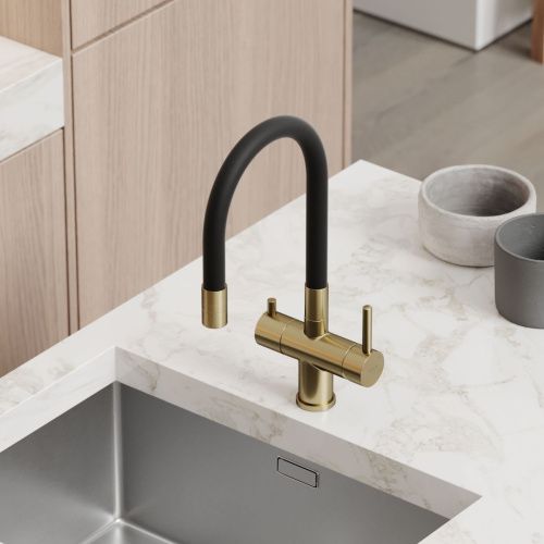 Смеситель для кухни Sancos Lucia SC4004BG на мойку золото - фото 4