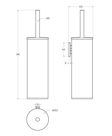 Ершик Cezares RELAX RELAX-TBS-M-GM