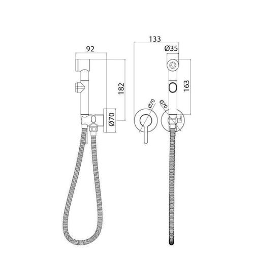 Гигиенический душ со смесителем Iddis Axes AXESBR2i08 хром - фото 4