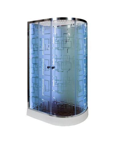 Душевая кабина AvaCan EM1512LNLED+GM 120х80 асимметричная без крыши ориентация левая - фото 2