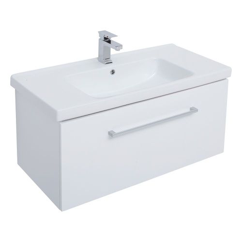 Тумба под раковину Dreja Big Inn 77.0205W 100х50 подвесная цвет белый - фото 4