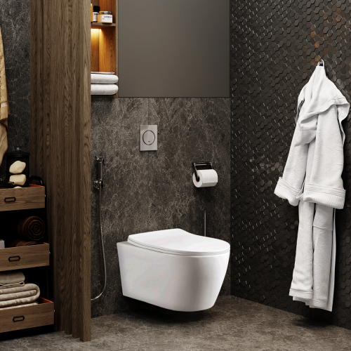 Унитаз подвесной Cerutti SPA CT10362 белый с сиденьем микролифт безободковый каскадный смыв