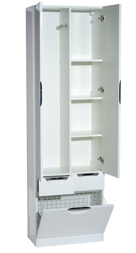 Шкаф-пенал Misty Орхидея П-Жас05060-011К2Я 60х200 напольный цвет белый - фото 5