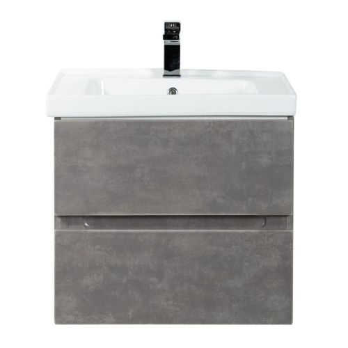 Тумба под раковину Art&Max TECHNO AM-Techno-600-2C-SO-FC305 60х50 подвесная цвет серый - фото 2