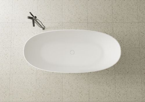 Ванна из искусственного камня Zenon Lago 4000.000.000.000.39670 170х75 отдельностоящая овальная
