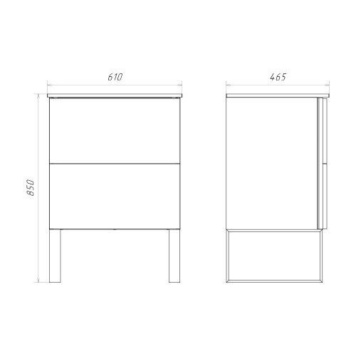 Тумба с раковиной Comforty 00-00019361CF 60х50 - фото 2