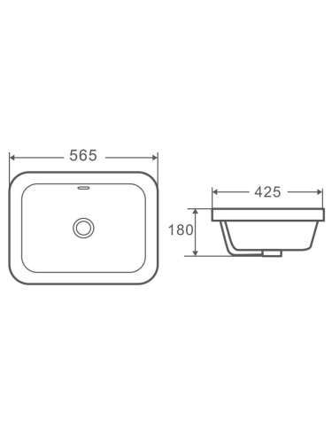 Раковина из сантехнического фаянса WeltWasser WW SK 10000004609 40 см встраиваемая цвет белый - фото 2