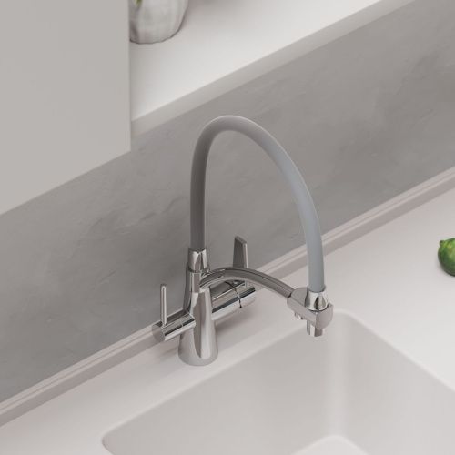 Смеситель для кухни Sancos Eri SC4001CH на мойку хром/серый - фото 4