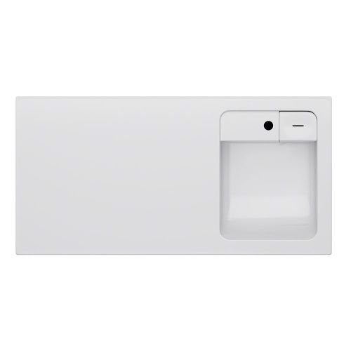 Раковина из искусственного камня Am.Pm X-Joy M85AWPR1001WG 100х50 встраиваемая цвет белый 1 отверстие под смеситель - фото 2