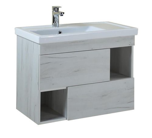 Тумба под раковину Onika Санторини 108043 80х40 подвесная цвет серый