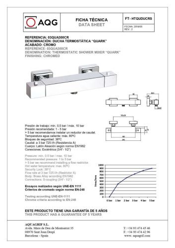 Смеситель для душа AQG QUARK 03QUA300CR настенный хром - фото 2