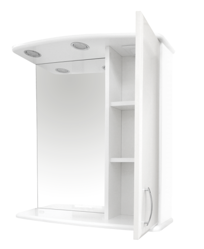 Зеркало-шкаф Misty Зеркала-шкафы Э-Аст04060-01СвП 60х70 подвесной цвет белый - фото 3