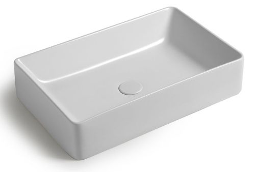 Раковина керамическая White Ceramic Slim W012701 60х40 накладная цвет белый