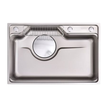 Кухонная мойка Fmark FSC7846L 80х45 цвет серый поверхность матовая