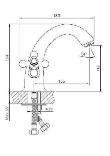 Смеситель Haiba HB19 HB1019 на раковину хром - фото 3