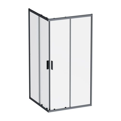 Душевой уголок Am.Pm Gem W90G-403-100100-BT 100х100 стекло прозрачное профиль черный без поддона - фото 2