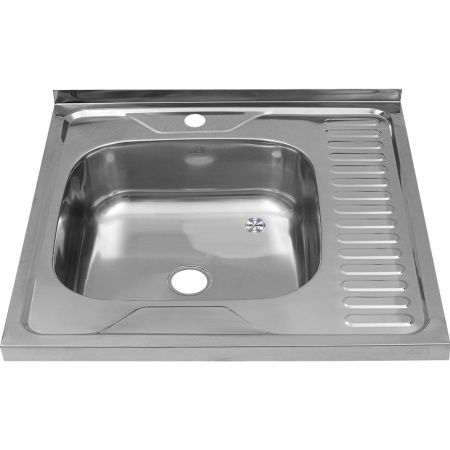 Кухонная мойка Melana 073 t L (*20) 60х60 цвет хром поверхность матовая
