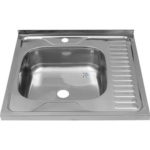 Кухонная мойка Melana 073 t L (*20) 60х60 цвет хром поверхность матовая - фото 2