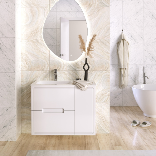 Тумба под раковину Taliente Olejo TA-MBO-90PR(L)-blanco 90х40 подвесная цвет белый - фото 3