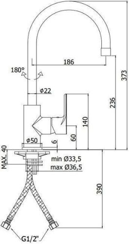 Смеситель для кухни Paffoni Green GR180CR на мойку хром - фото 2