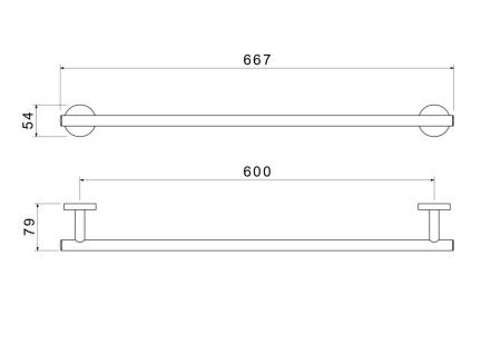Полотенцедержатель Aquatek ОБЕРОН AQ4214MB