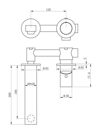 Смеситель для раковины Wonzon & Woghand WW-105-MW встраиваемый в стену белый