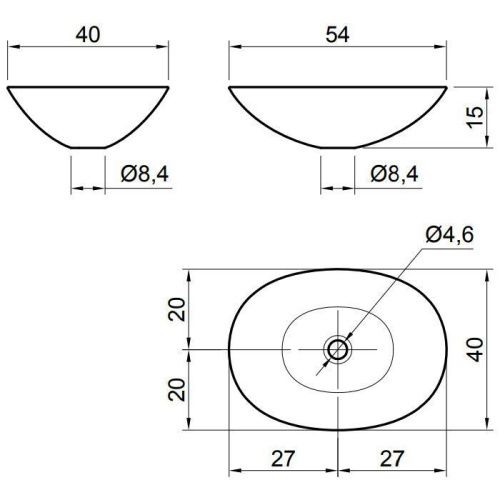 Раковина из искусственного камня Antonio Lupi Servo SERVOMOOD54 Bianco/cr 50 см накладная цвет белый без отверстий под смеситель - фото 2