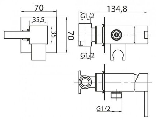 Смеситель Cezares CZR CZR-DA2-01 настенный хром - фото 2