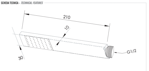 Душевая лейка Remer 317RRX цвет хром - фото 2