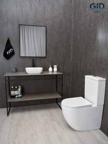 Раковина керамическая Gid Geométrico 51237 40х30 накладная цвет белый без отверстий под смеситель - фото 4