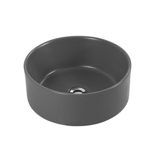 Раковина из сантехнического фарфора Aquatek AQ5118-MG 40х40 накладная цвет серый без отверстий под смеситель - фото 2