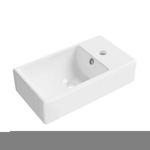 Раковина из сантехнического фарфора Wellsee WC Area 151801000 40х20 накладная цвет белый 1 отверстие под смеситель - фото 2