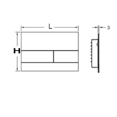 Клавиша смыва механическая Tece TECEsquare 9240831 цвет хром - фото 2
