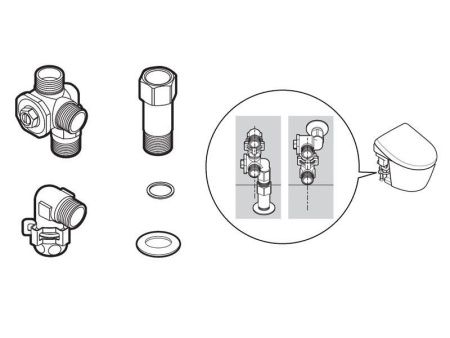 Клапан запорный для электронного унитаза TOTO HH20136VR