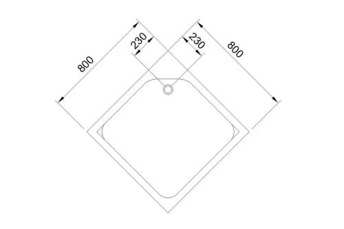 Душевой поддон акриловый Royal Bath HP RB80HP 80х80 белый с ножками - фото 4