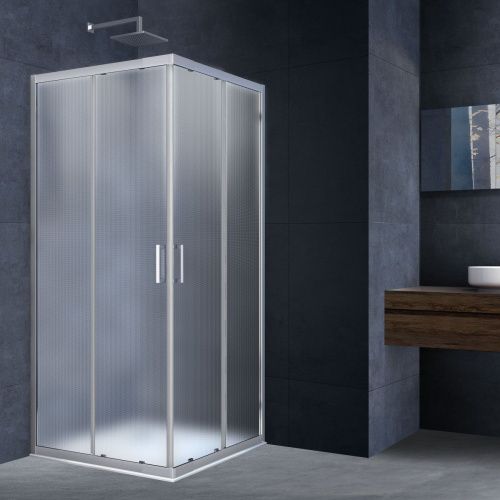 Душевой уголок Vincea Rapid VSS-3R90/10MT 100х100 стекло текстурное профиль хром без поддона