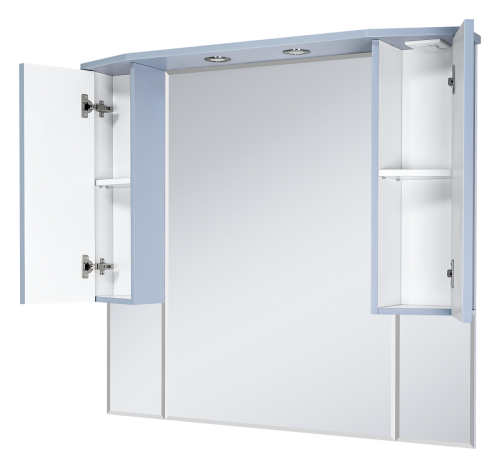 Зеркало-шкаф Misty Терра П-Тер02110-0501 110х100 подвесной цвет серый - фото 2