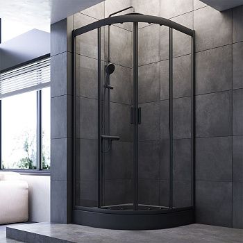 Душевой уголок Am.Pm Gem W90G-401-090BT 90х90 стекло прозрачное профиль черный без поддона