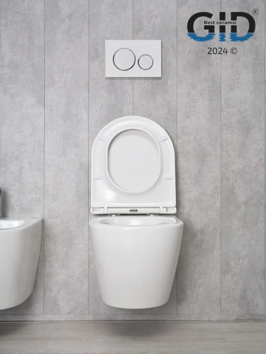 Унитаз подвесной Gid Convexo 62234Y белый с сиденьем микролифт безободковый смыв торнадо - фото 5