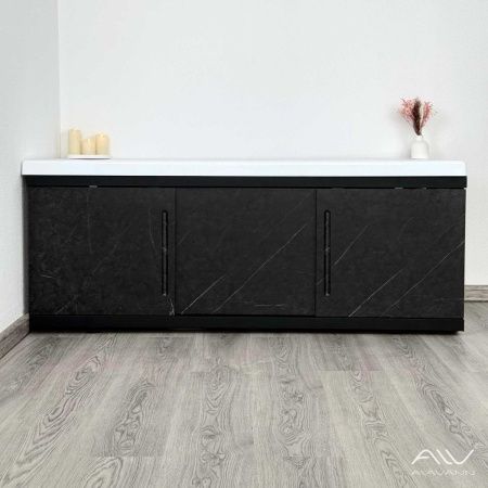Экран под ванну Alavann Alt 170 см ALV1203004 фронтальный МДФ раздвижной черный
