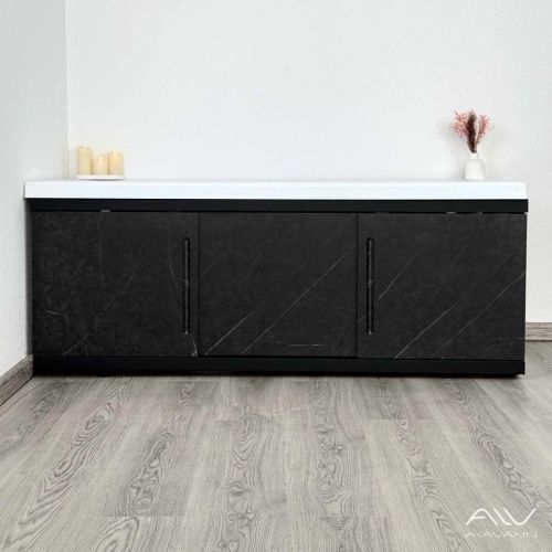 Экран под ванну Alavann Alt 170 см ALV1203004 фронтальный МДФ раздвижной черный - фото 5