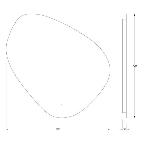 Зеркало с подсветкой Evoform Ledshine BY 2774 70х70 подвесное - фото 2