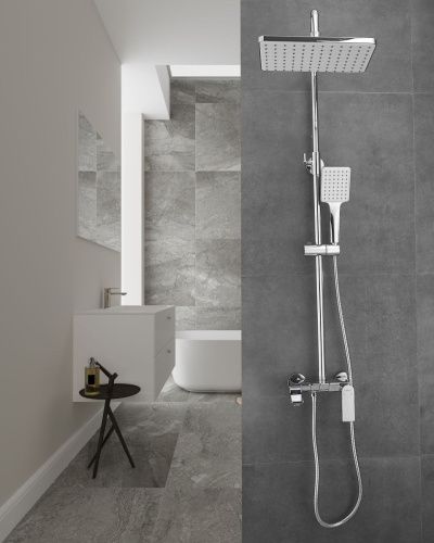 Душевая стойка Haiba HB24639 настенная цвет хром - фото 4