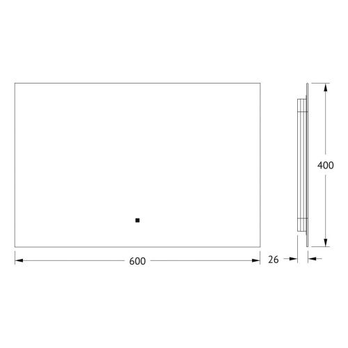 Зеркало с подсветкой Defesto GLOW DF 2512RH 60х40 подвесное - фото 2