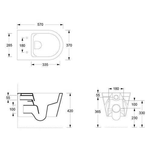 Унитаз подвесной Alice Hide 31170101SET белый с сиденьем микролифт безободковый - фото 2