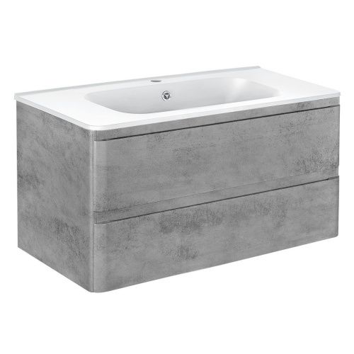 Тумба под раковину Vincea Vico VMC-2V100BT 100х50 подвесная цвет серый - фото 4