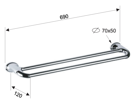 Полотенцедержатель Remer 900 NV33CR