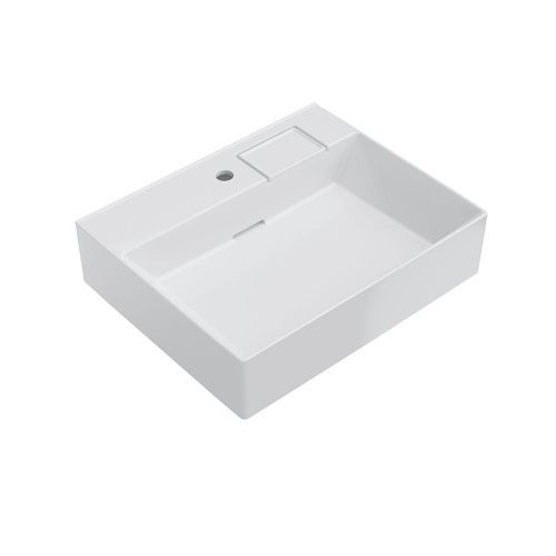 Раковина керамическая Kerama Marazzi LOGICA LO.wb.60.1 60х50 подвесная цвет белый 1 отверстие под смеситель