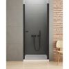 Душевая дверь New Trendy NEW SOLEO Black D-0210A 80х195 стекло прозрачное профиль черный