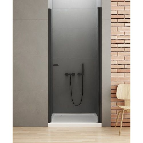 Душевая дверь New Trendy NEW SOLEO Black D-0211A 90х195 стекло прозрачное профиль черный - фото 2